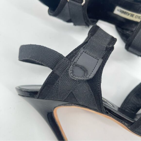 Manolo Blahnik Black Suede Slingback Sandals 7.5 Neiman Marcus Exclusive - Picture 9 of 17